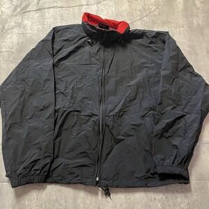 Red Ledge Men's Hood Rain Jacket Outdoor Hiking Waterproof Size M Windbreaker
